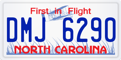 NC license plate DMJ6290
