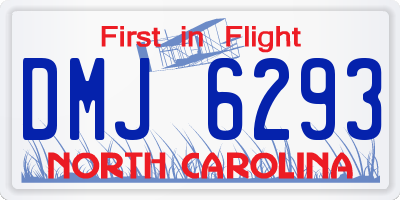 NC license plate DMJ6293