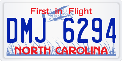 NC license plate DMJ6294