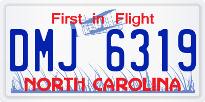 NC license plate DMJ6319