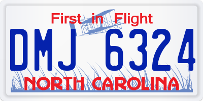 NC license plate DMJ6324