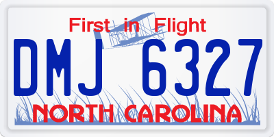 NC license plate DMJ6327