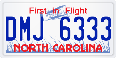 NC license plate DMJ6333
