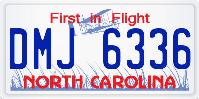 NC license plate DMJ6336