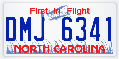 NC license plate DMJ6341