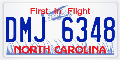 NC license plate DMJ6348