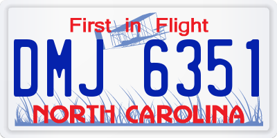 NC license plate DMJ6351