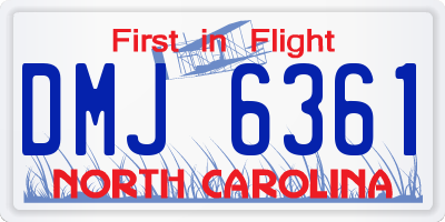 NC license plate DMJ6361