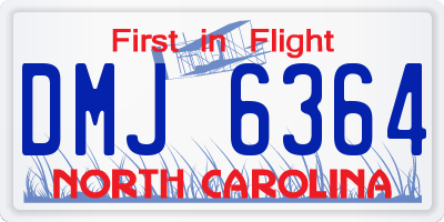 NC license plate DMJ6364