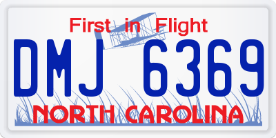 NC license plate DMJ6369