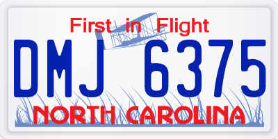 NC license plate DMJ6375