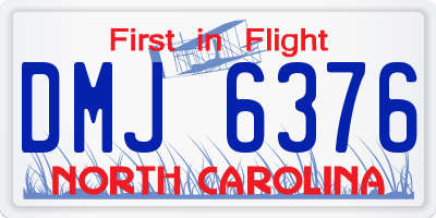 NC license plate DMJ6376