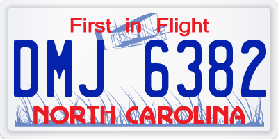 NC license plate DMJ6382