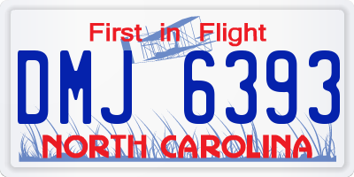 NC license plate DMJ6393