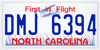 NC license plate DMJ6394