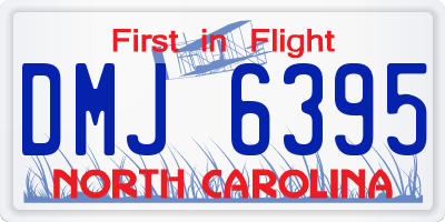 NC license plate DMJ6395