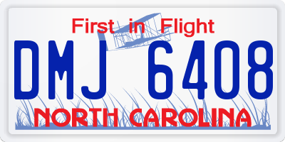 NC license plate DMJ6408