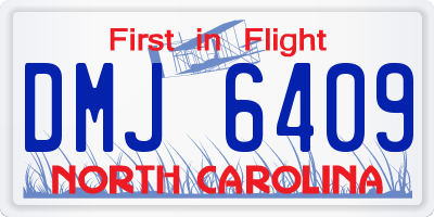 NC license plate DMJ6409