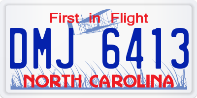 NC license plate DMJ6413