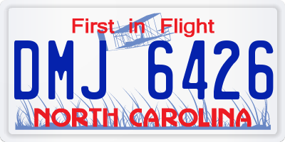 NC license plate DMJ6426