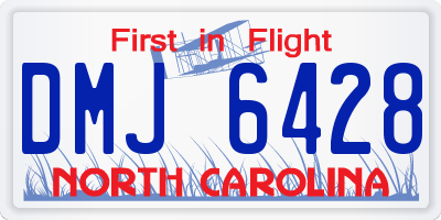 NC license plate DMJ6428
