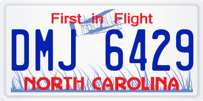 NC license plate DMJ6429