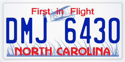 NC license plate DMJ6430