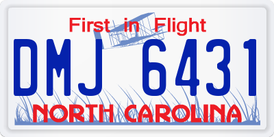 NC license plate DMJ6431