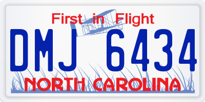 NC license plate DMJ6434
