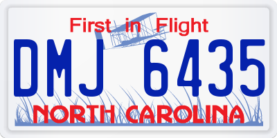 NC license plate DMJ6435
