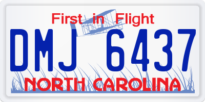 NC license plate DMJ6437