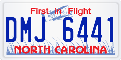 NC license plate DMJ6441