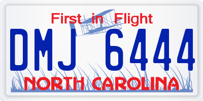 NC license plate DMJ6444