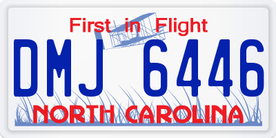 NC license plate DMJ6446