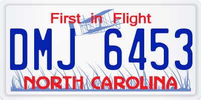 NC license plate DMJ6453