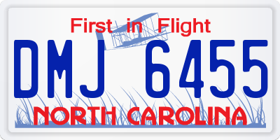 NC license plate DMJ6455