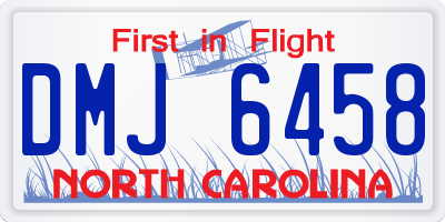 NC license plate DMJ6458