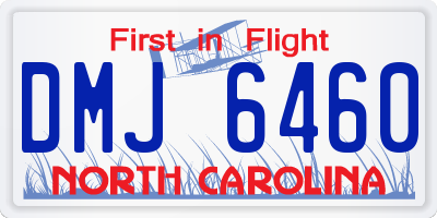 NC license plate DMJ6460