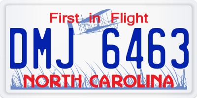 NC license plate DMJ6463