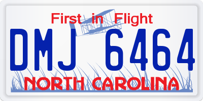 NC license plate DMJ6464