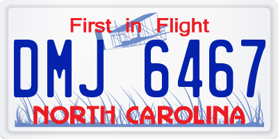NC license plate DMJ6467