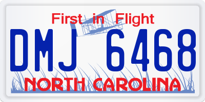 NC license plate DMJ6468