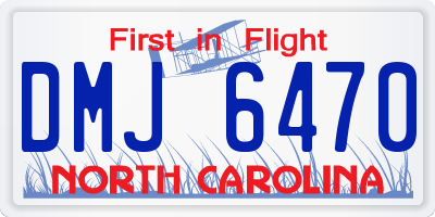 NC license plate DMJ6470