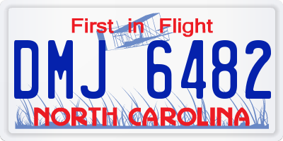 NC license plate DMJ6482
