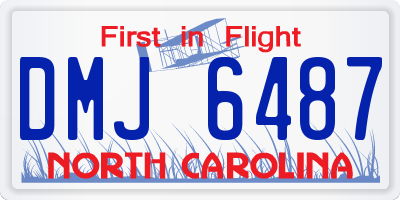 NC license plate DMJ6487