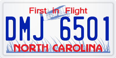 NC license plate DMJ6501