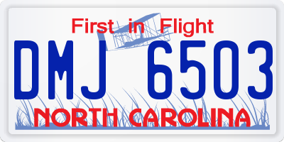 NC license plate DMJ6503