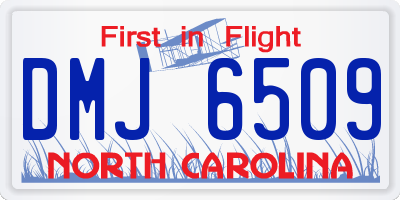 NC license plate DMJ6509