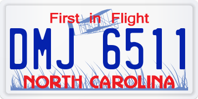 NC license plate DMJ6511