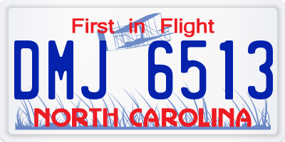 NC license plate DMJ6513